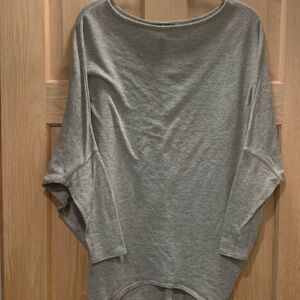 Lulu's Heather Gray light  Knit Batwing Sweater